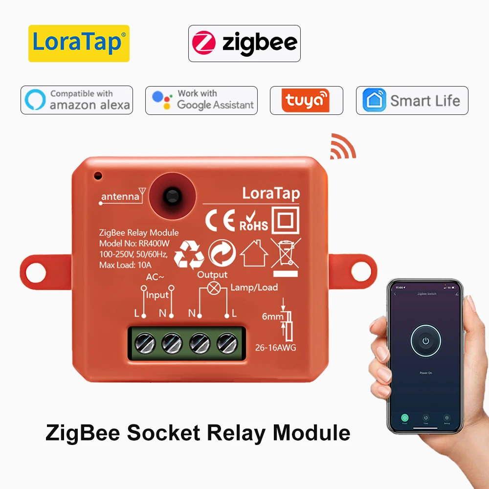 Tuya ZigBee 3.0 Smart Life Socket Module Wireless Remote Control, Work with Echo Alexa Google Home Voice Assistant DIY MQTT