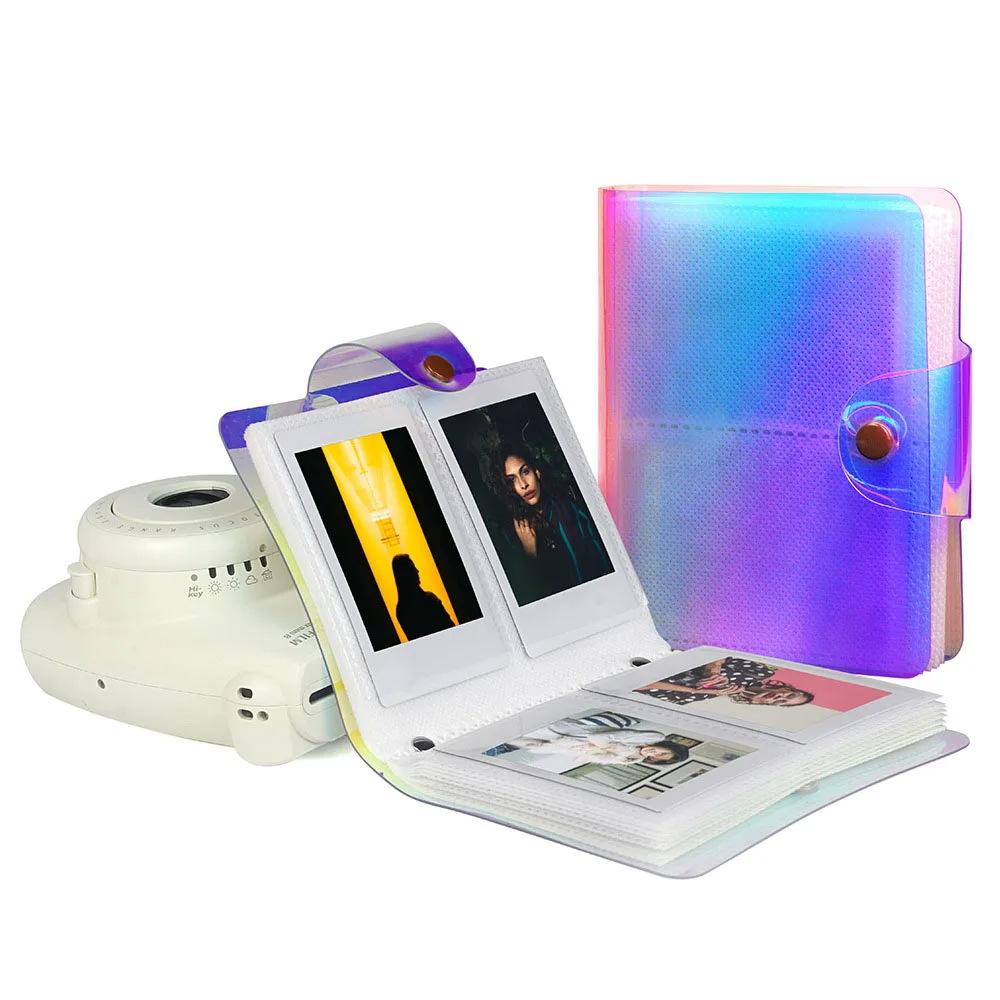 Фотоальбом Instax Mini с 64 карманами 3 дюймовый голографический лазер для камеры Fujifilm 9