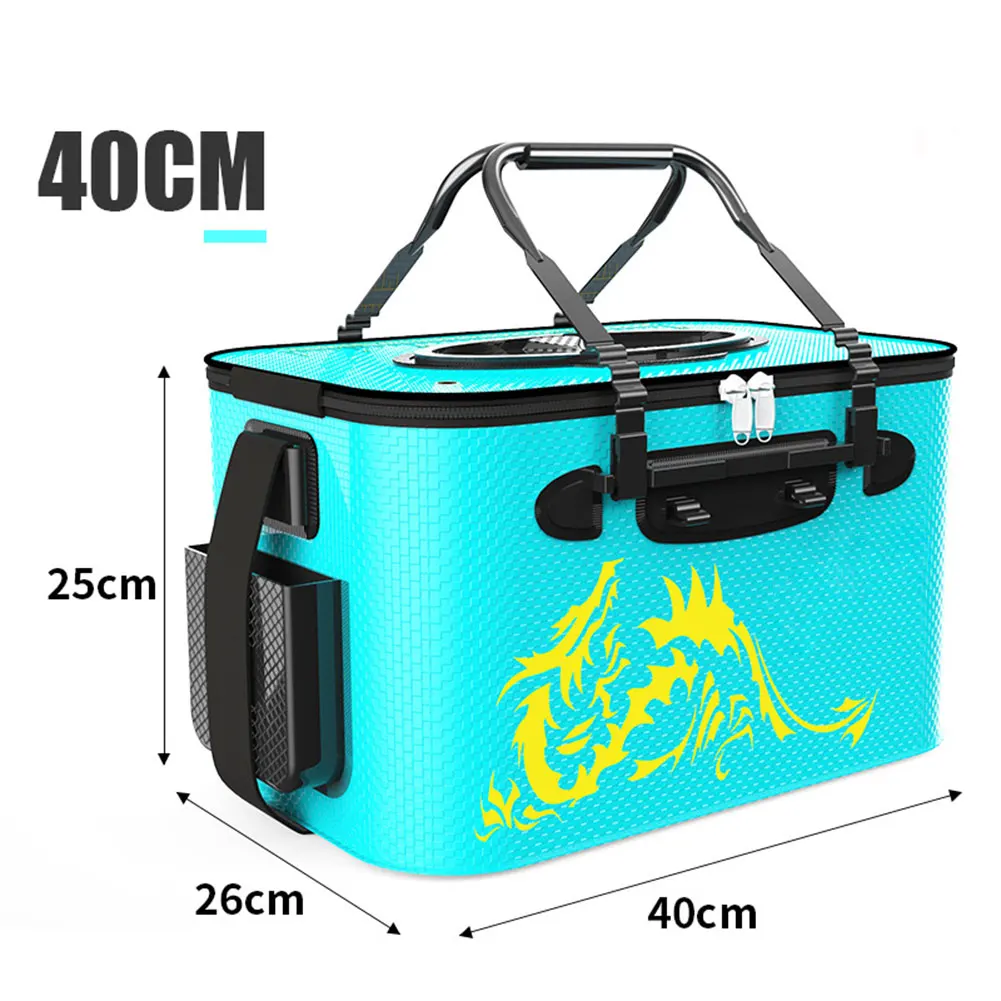 

Рыболовное ведро, складной контейнер для хранения, портативный Воздухопроницаемый контейнер с ручкой для отдыха на открытом воздухе и друг...