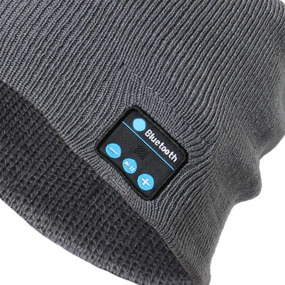 Беспроводная шапка, наушники, Bluetooth, для ношения, Bluetooth 4,2, музыкальная шапка, зимняя теплая вязаная шапка, вязаная шапка с микрофоном для спорта