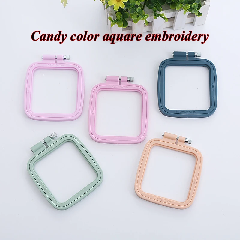 

Plastic Square Embroidery Hoops Cross Stitch Hoop Ring Sewing Accessories Adjustable Embroidery Hoops Embroidered Stretch Tool
