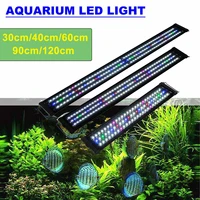 waterproof led aquarium lights fish tank light bar bluergb 30406090120cm submersible underwater clip lamp aquatic decor eu