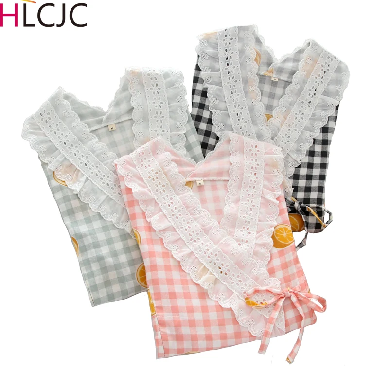 Пижама кимоно Женская с V образным вырезом и длинным рукавом|Комплекты пижам| |