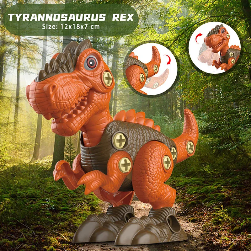 

Children's Disassembly Dinosaur Toy Puzzle Baby DIY Toy Assembly Dinosaur Removable Screw Electric Drill DIY Children Toy Gift