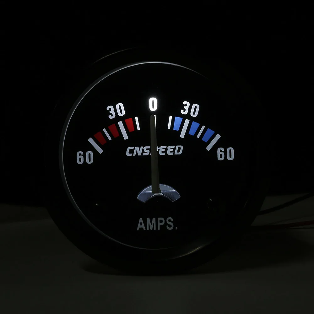 CNSPEED Амперметр " 52 мм 60-0-60 12 лодочный усилитель напряжения инструмент грузовик atv Амперметр инструмент автомобиль YC101263