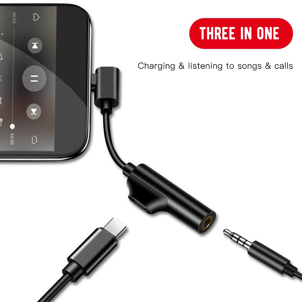 2 в 1 usb type C до 3 5 мм AUX адаптер для Xiaomi Mi 9 8 разъем наушников аудио зарядное