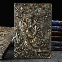 anaglyph gilding magic lizard notebook retro planner book school stationery supplies office a5 vintage leather note book gifts