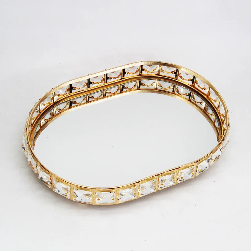 Европейский хрустальный поднос косметическая стойка для хранения органайзер