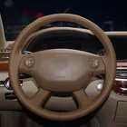 Чехлы для руля Mercedes Benz S-Class 2006-2008 S350, черные, искусственная кожа