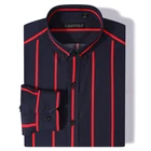 Мужская хлопковая рубашка в цветную полоску, повседневная классическая рубашка с длинными рукавами и воротником на пуговицах, Осень-зима 2019