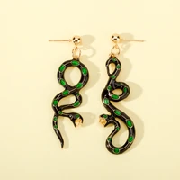asymmetry long snake earring unusual dangle earings for women vintage personality animal female fashion jewelry factory outlet
