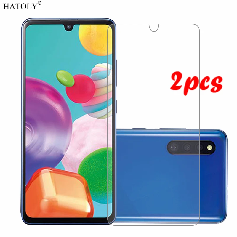 Vidrio templado para Samsung Galaxy A41, Protector de pantalla ultrafino para Samsung Galaxy A41, pel&iacute;cula Samsung A41 A415f/ds, 2 uds.-0