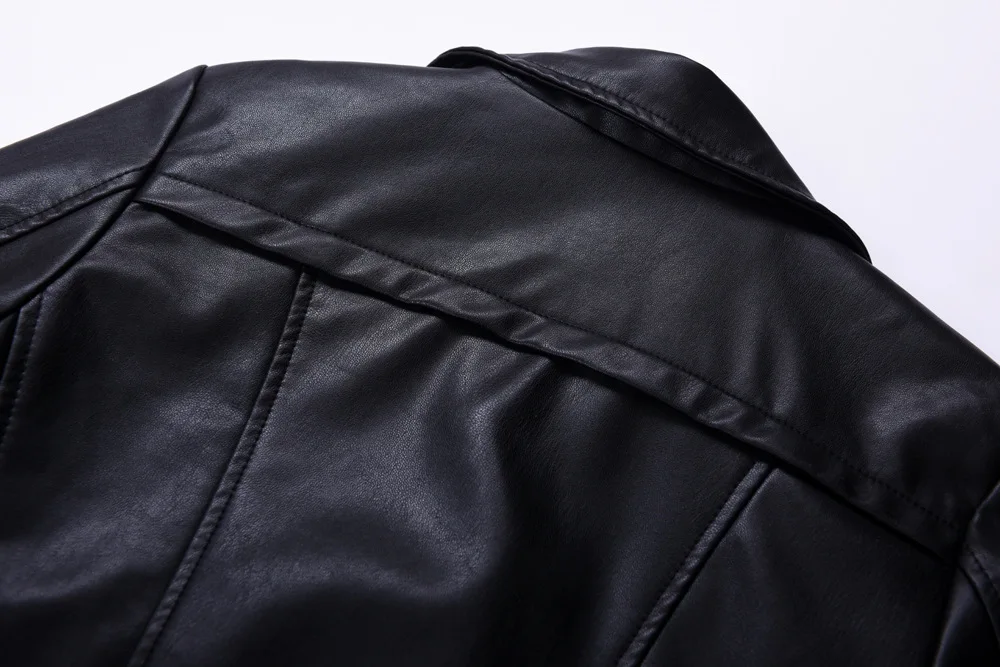 

New Faux Leather Jacket for Women Biker Jacket Soft Black Red PU Casual Zipper Punk Slim Motor Leather Jackets