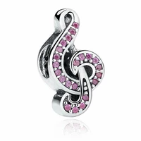 925 sterling jewelry music cz charms bead european crystal charm for original bracelet pendants beads girl women jewelry making