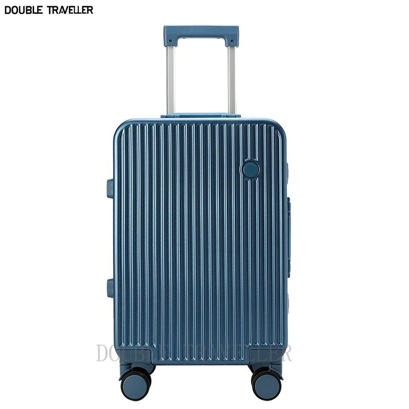 

Чемодан с алюминиевой рамой, чехол для путешествий на колесах, чехол для багажной Сумки на колесиках, высококачественный деловой багаж для ...