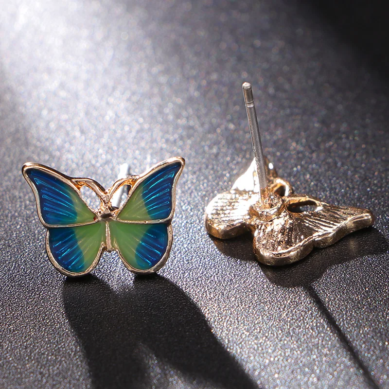Серьги женские в виде бабочек французский стиль масляная живопись | Украшения и