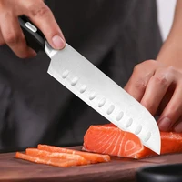 6 5 inch japanese professional chef kitchen santoku knife 40cr13 stainless steel comfortable handle