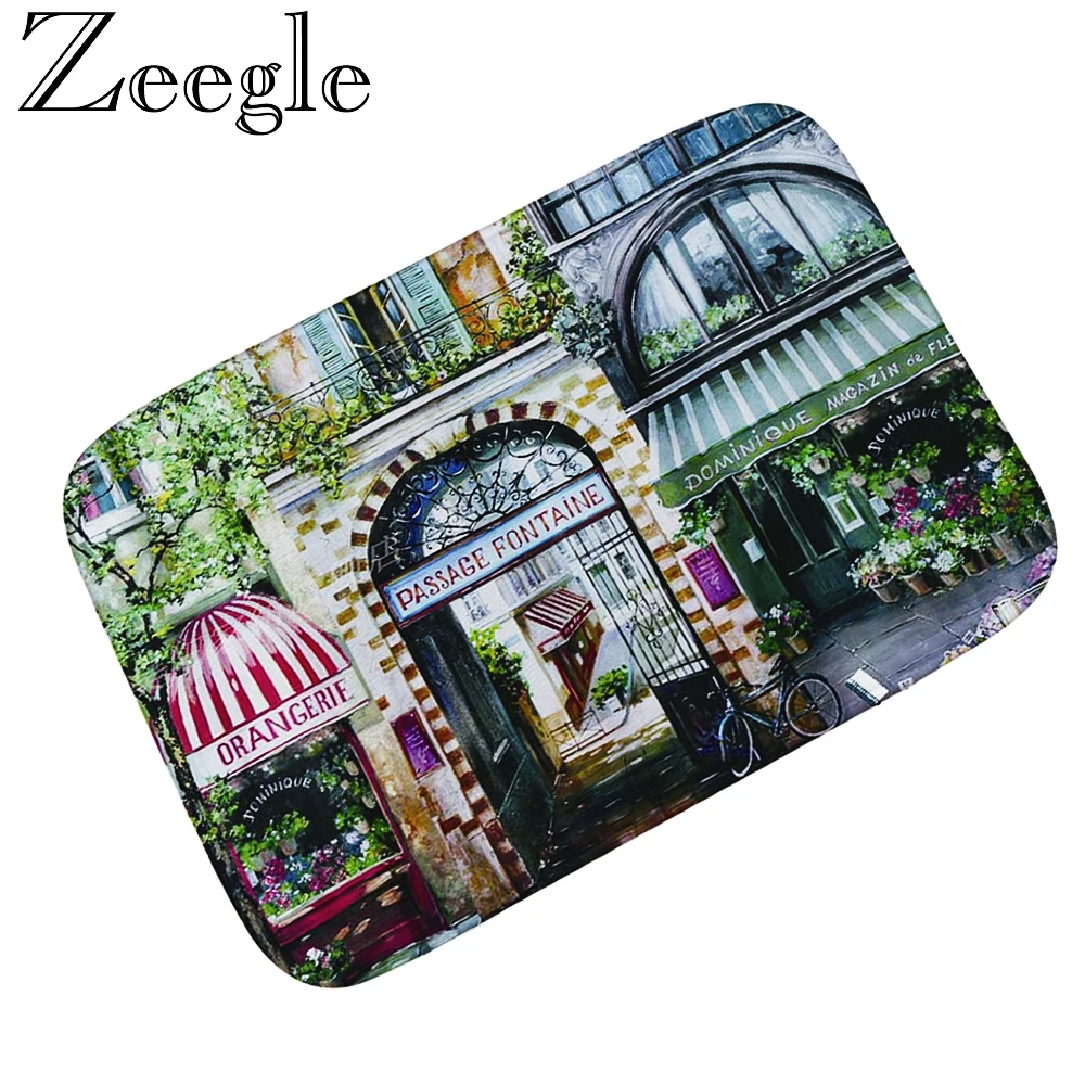 

Винтажный коврик для входной двери, напольный коврик, кухонный нескользящий коврик для ног, фланелевый ковер для гостиной, уличные дверные ...