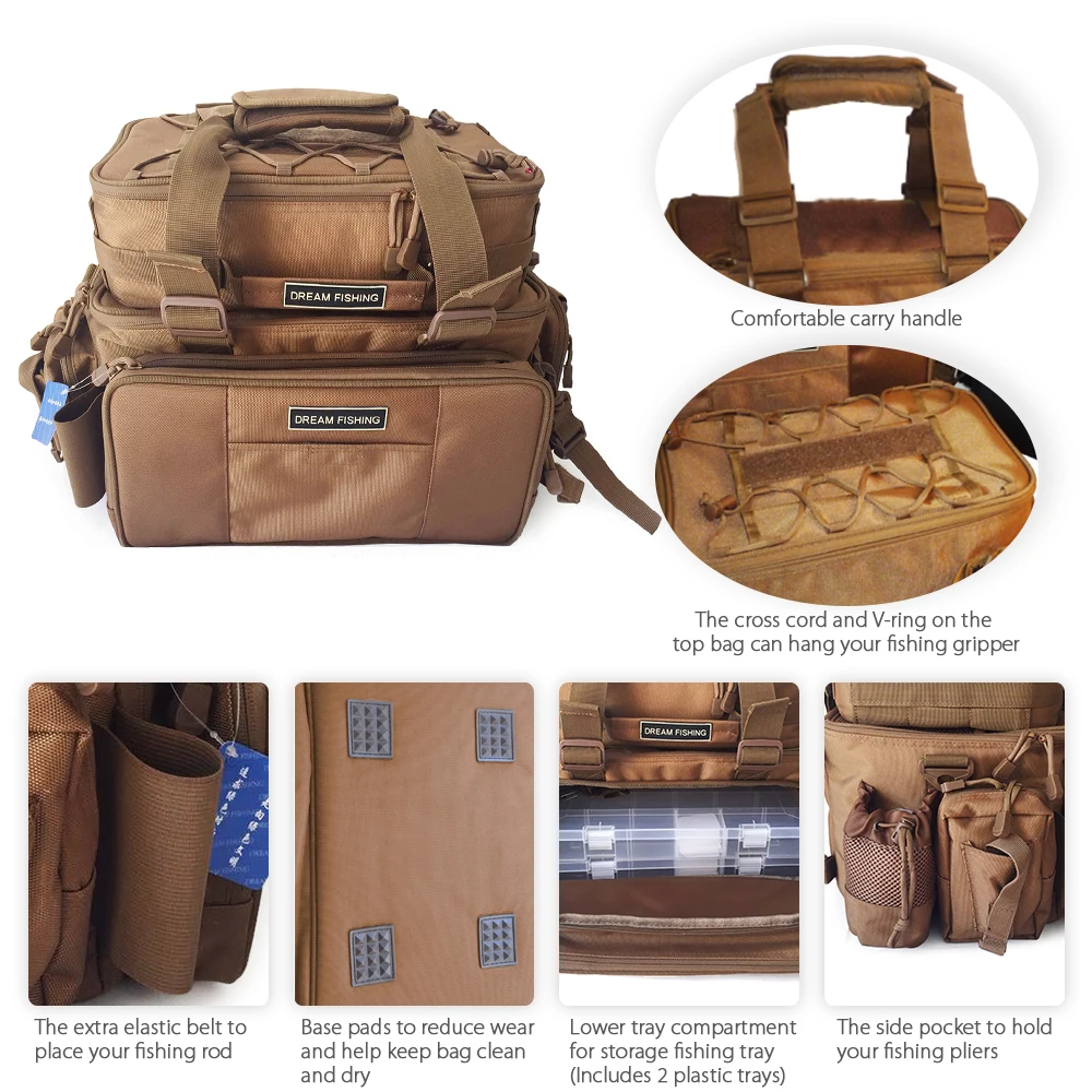 Многофункциональный рюкзак для рыбалки сумка снастей съемная комбинированная