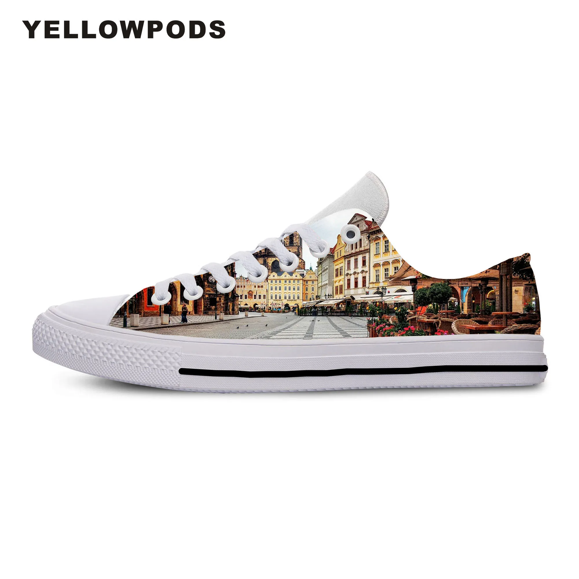 

New Canvas Men Casual Shoes Prague City Printing Men/women Brand Design Czech Republic City Prague Men/women Shoes Man