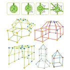 DIY вставленные бусины, палатка для строительства, игровой домик, игрушки, Забавный креативный сборный замок сделай сам, набор строительных блоков для мальчиков и девочек, подарок