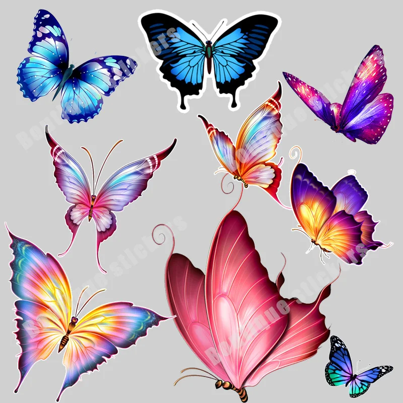 

Lifelike Butterfly Sticker Beautiful Butterfly Decal Butterfly Specimen Sticker Suitable for Body Car Bumper Wall Moto Laptop