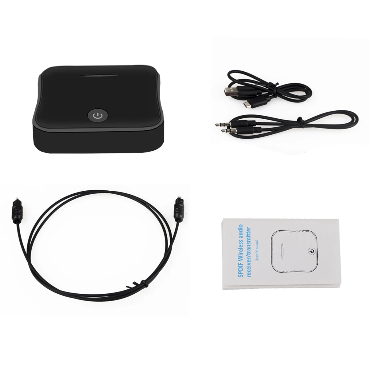 SOONHUA 2 In 1 Wireless BT Audio Adapter Transmitter Receiver APTX HD Support 3.5mm Aux Optical Cable For Car TV Headphone |