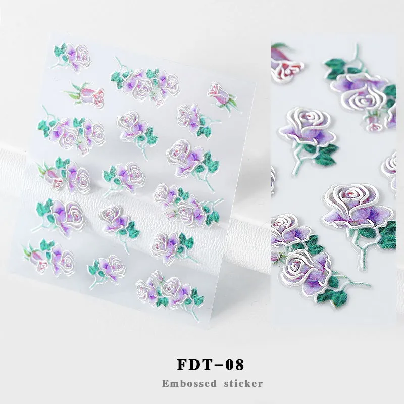 Стикеры 3D на ногти Nail Art, бабочки/цветы/листья, украшения для ногтей, дизайнерские Водные Переводные картинки, модные эмаистичные ногти, аксессуары для тату