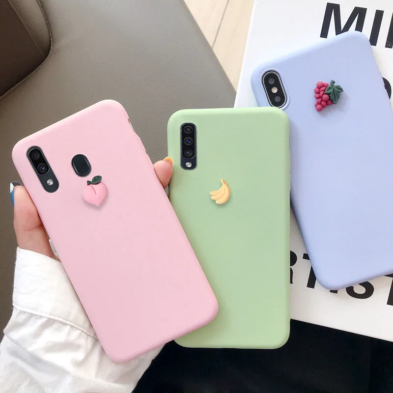 

3D fruit case on for Samsung Galaxy A50 a50s a30s A30 A10 A20 A40 A60 A70 A80 M10 M20 M30 M40 A40S A10E A20E cute fundas