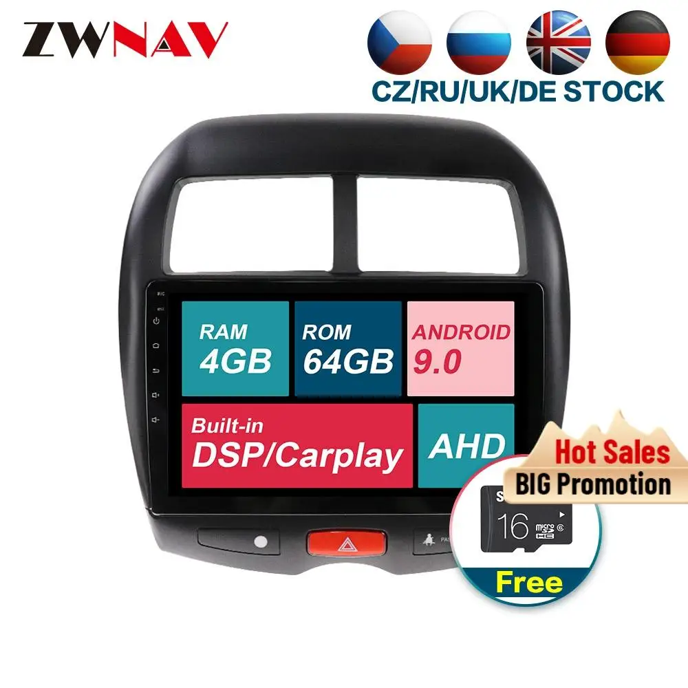 

DSP 4G+64G Android 9.0 Car Multimedia player For MITSUBISHI ASX 2010-2018 Radio Audio stereo head unit free GPS map touch screen