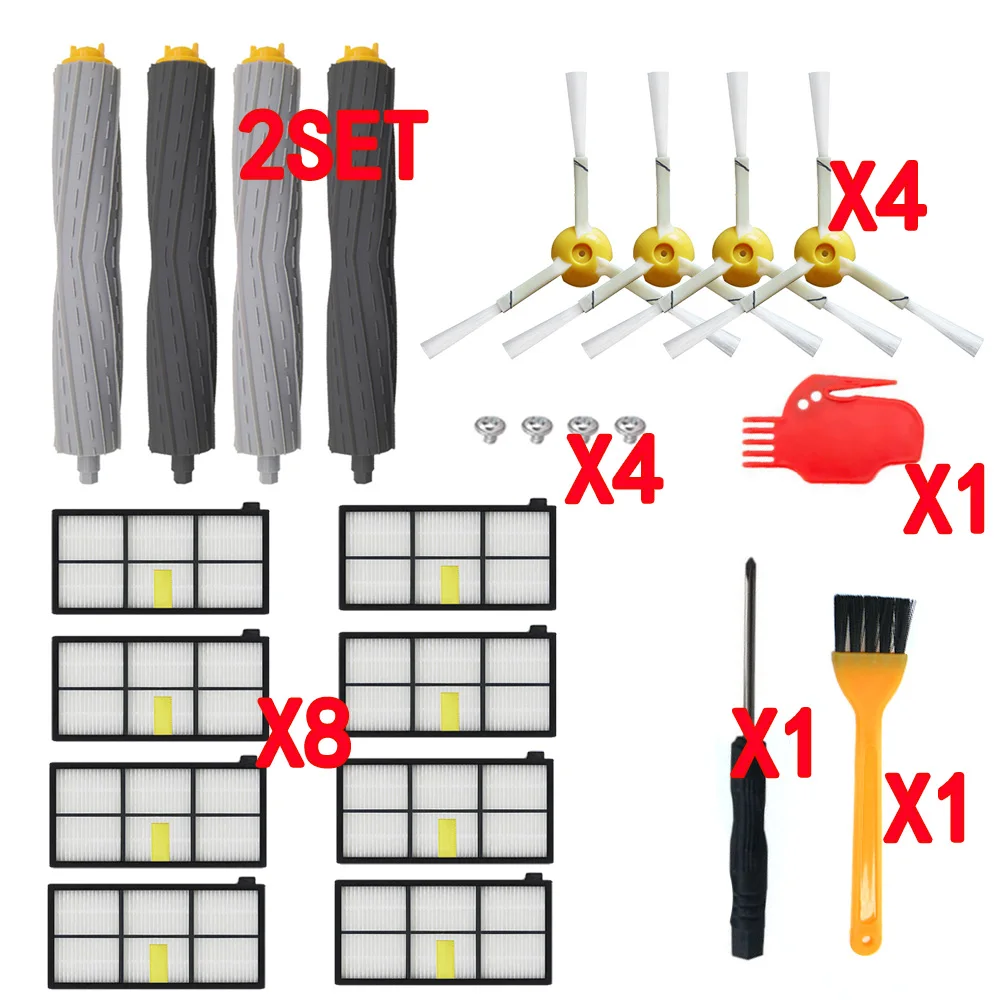 

Sweeping robot Accessories HEPA Filters for iRobot Roomba 880 860 870 871 980 990 Replenishment Parts Spare Brushes Kit