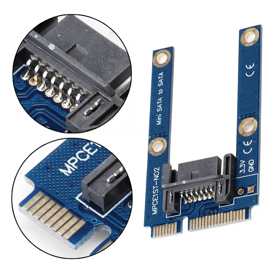 Компьютерные Кабельные адаптеры синий адаптер АБС карта mSATA SATA 7 контактов