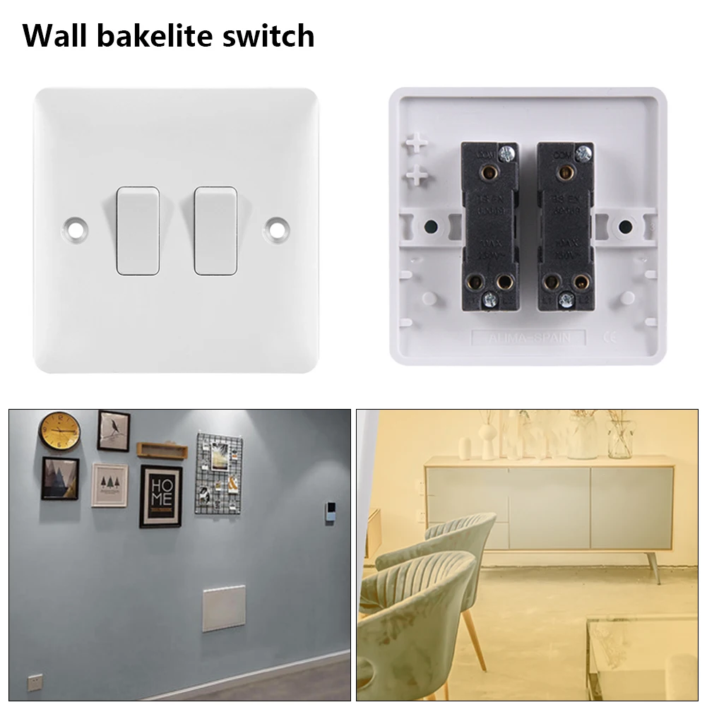 Новые Настенные переключатели для дома одноцветные Белые Электрические