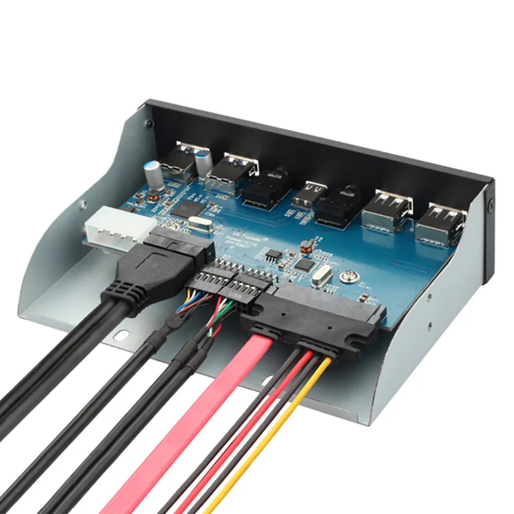 

USB 3.0 Front Panel Bay Audio Hub USB 3.1 USB-C Type C USB 3.0 to 2.5 SATA 3 Multiport Splitter w/ Internal Adapter