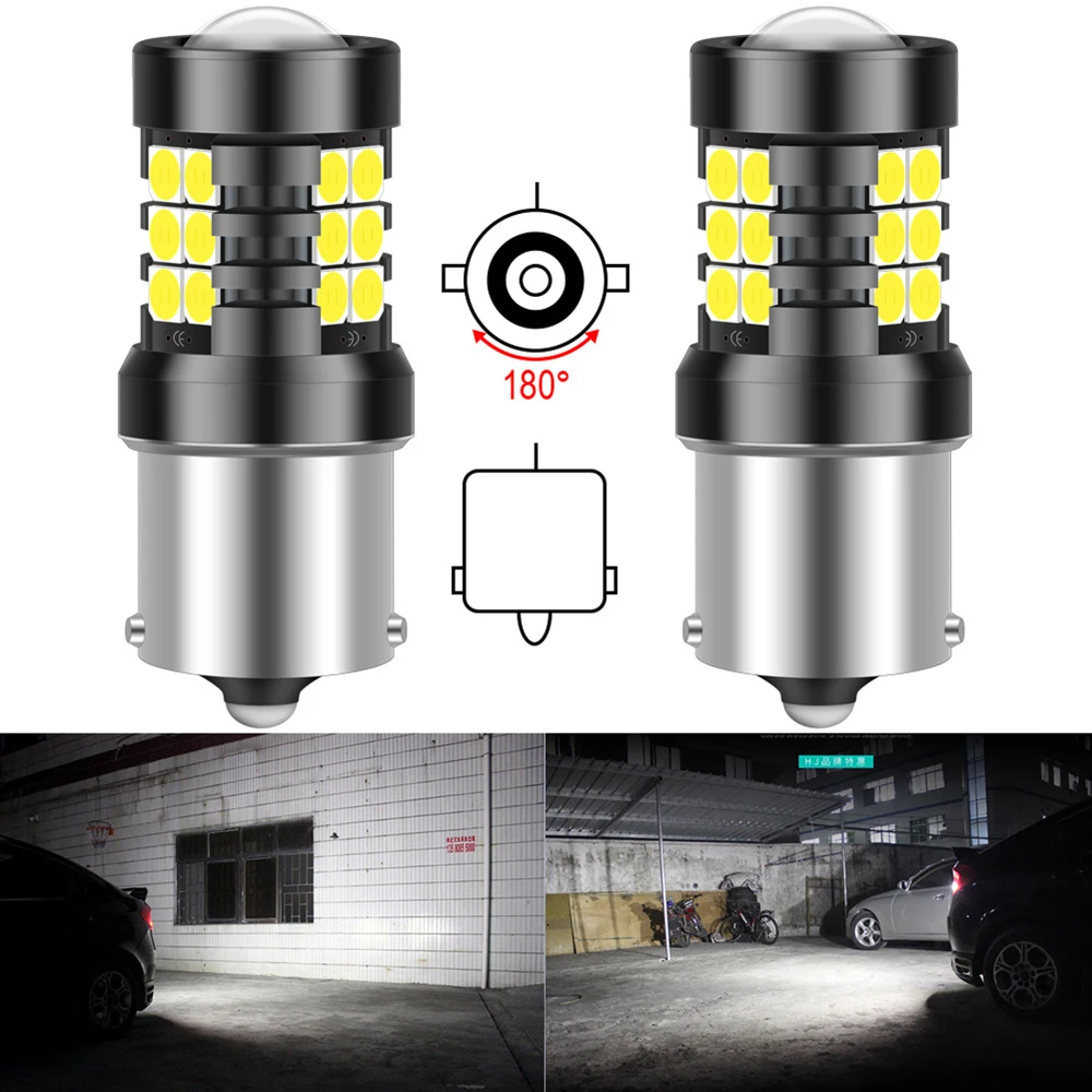 2 шт. Canbus P21W Светодиодный дневной светильник LED DRL лампы 1200LM 1156 BA15S лампа для Skoda Superb