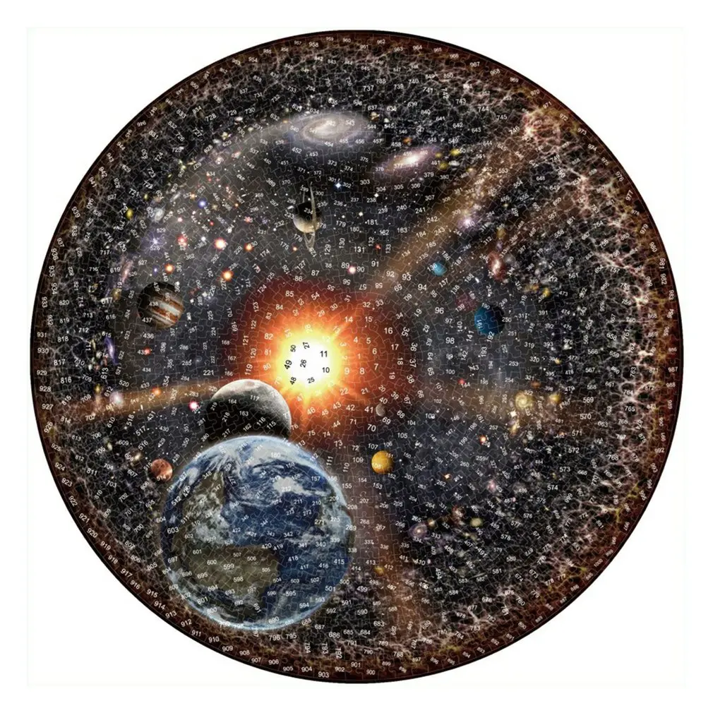 

Space Jigsaw Moon 1000 Pieces Adult Jigsaw Puzzle Starry Sky Space Traveler Educational Decompression Plane Jigsaw