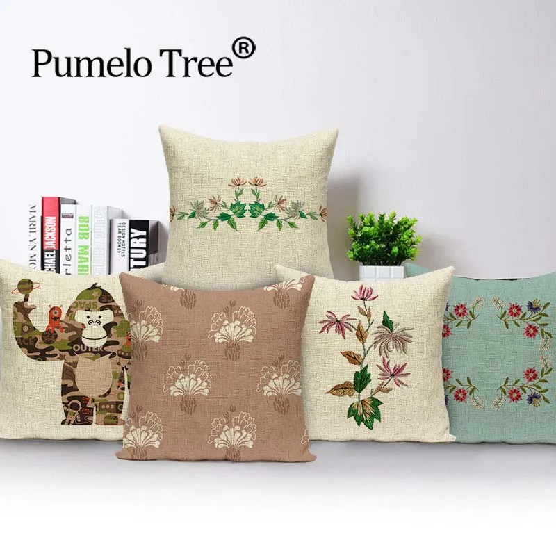 

Наволочка в виде растения, декоративная лампа для кровати в гостиной, скандинавский Декор для дома, наволочка 45x45, подушки в автомобиле