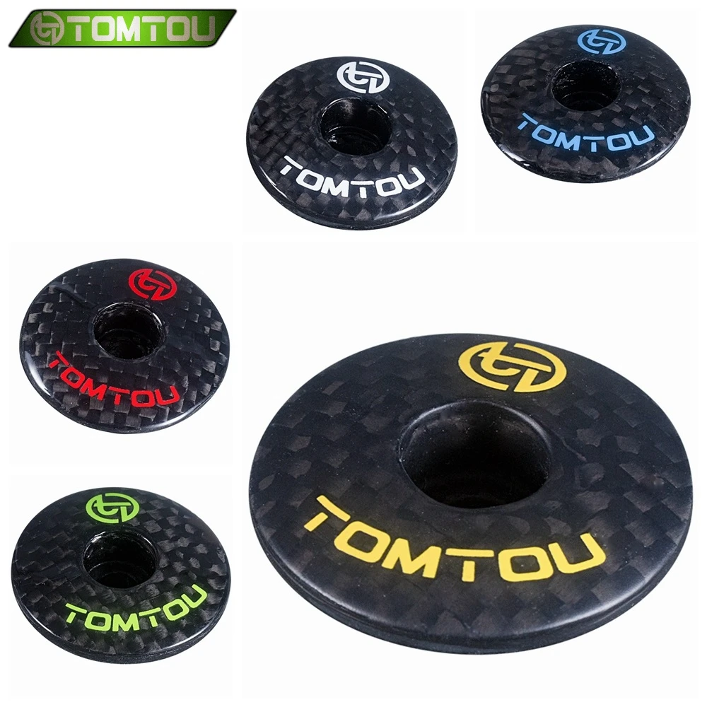 TOMTOU Глянцевая велосипедная гарнитура из углеродного волокна 3K верхняя крышка