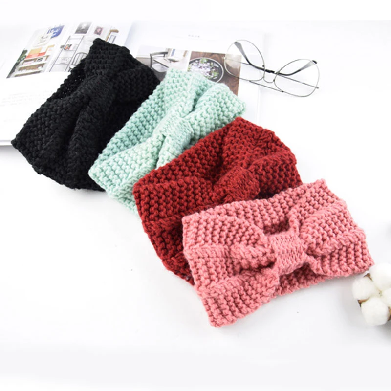 

Winter Ear Warmer Headband Women Fashion Elastic Wool Knitted Headband Head Wrap Hairband Girls Elegant Hair Band Accessories