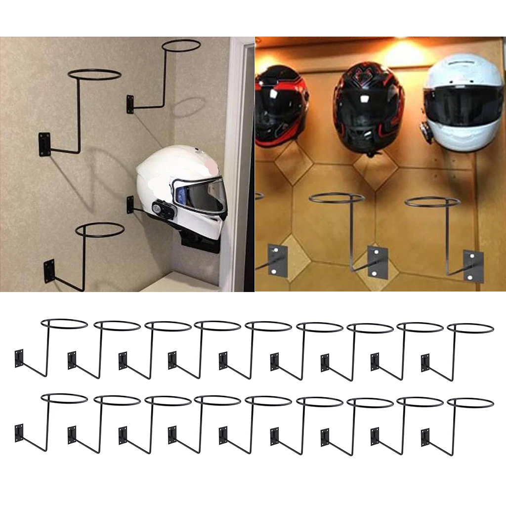 

Pack of 18 Motorcycle Accessories Aluminum Helmet Rack Helmet Hanger Universal