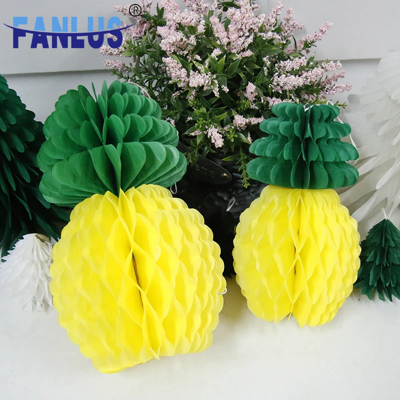 Фотофон с изображением ананаса и сотовых шаров для свадьбы дня рождения