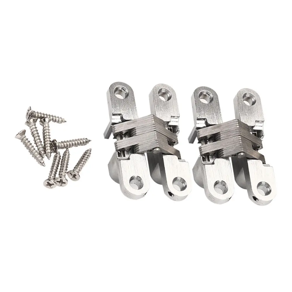 2 шт нержавеющая сталь скрытый поперечный шарнир 60 мм встроенный Скрытый Крест