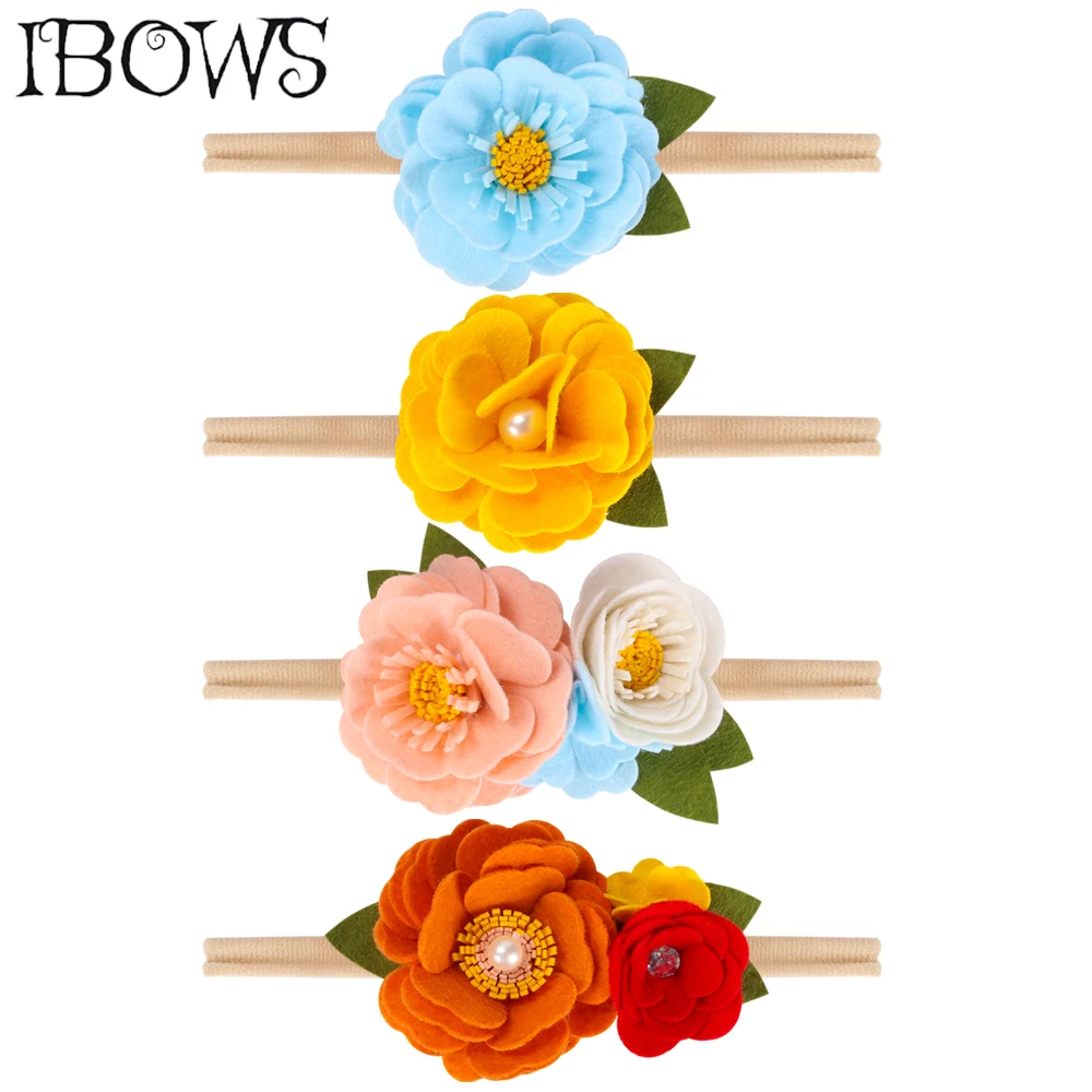 Повязка на голову из фетровой ткани с жемчугом бутик ручная работа многослойная