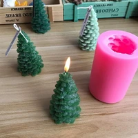 3d silicone christmas tree mold diy candle mould handmade resin clay crafts aromatherapy candles making mold xmas party decor