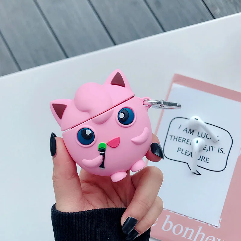 Bulbasaur Ring Chain Soft Silicone Case Cover For AirPods - Color: 9