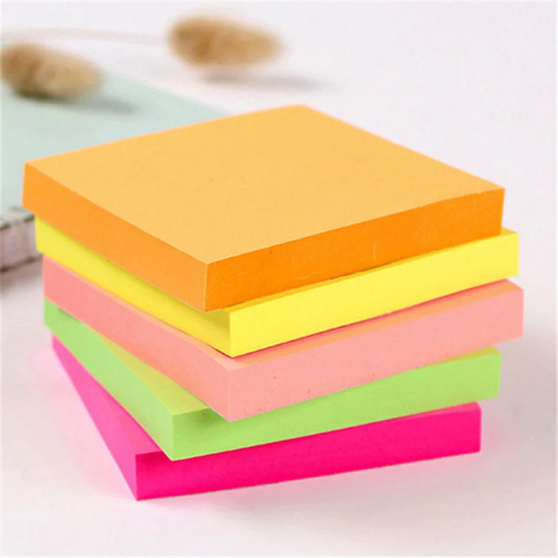 

100 sheets 76*76mm Size color paper Memo Pad Sticky Notes Bookmark Point it Marker Memo Sticker Office School Supplies Notebooks