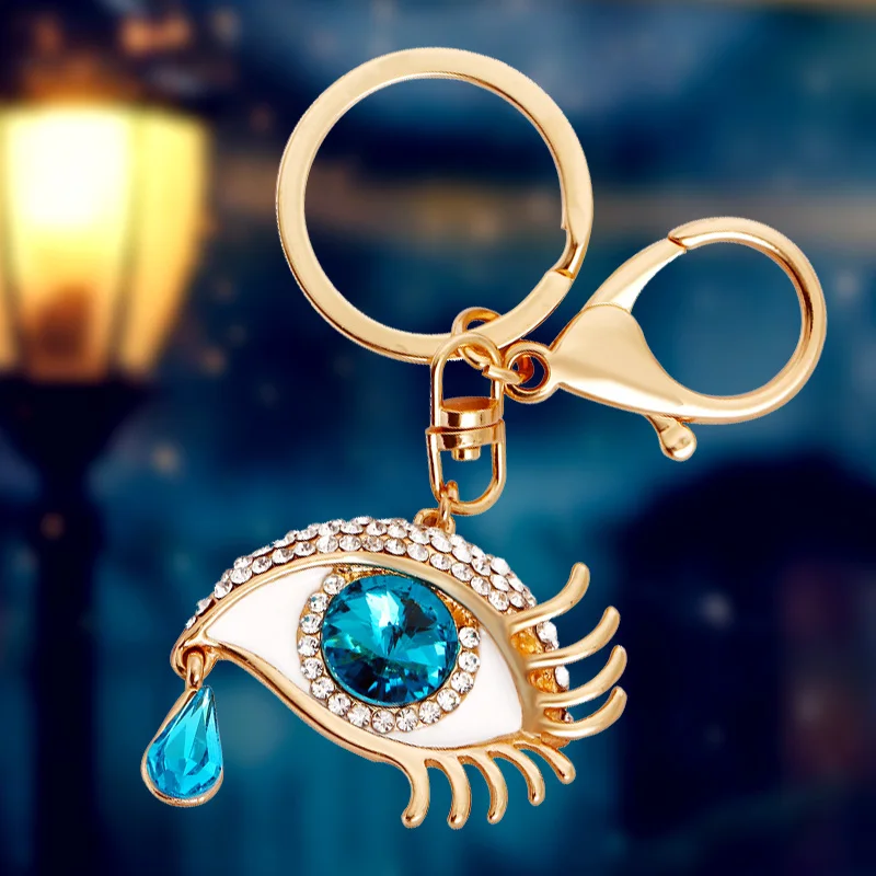 Новинка брелок для ключей от слезоточивого глаза высокое качество золотой цвет
