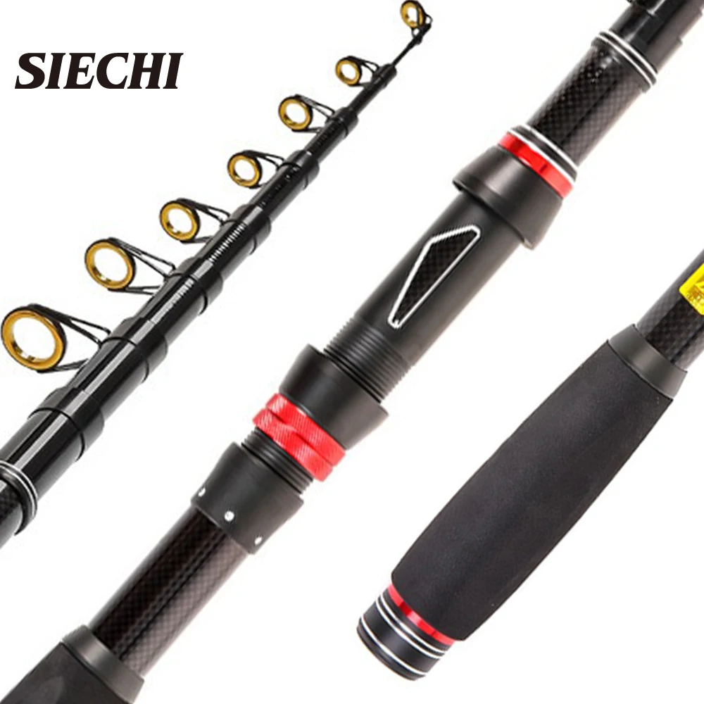 

SIECHI1.8M-3.0M Telescopic Fishing Rods Portable feeder Bass Hard Bait Casting Spinning Rod Fishing pole Tackle