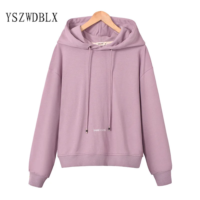 

Женская толстовка с капюшоном и вышивкой, свободного покроя