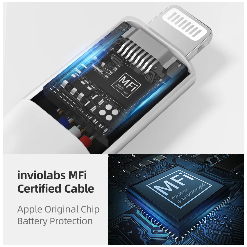 USB C к удлинительному кабелю Lightning сертифицированному Apple Mfi нейлоновой оплетке
